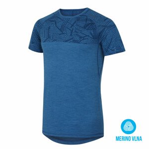 Merino termoprádlo Pánské triko s krátkým rukávem tm. modrá (Velikost: L)