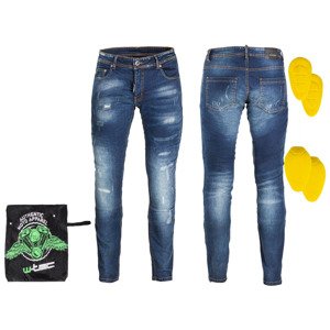 Pánské moto jeansy W-TEC Feeldy (Velikost: S, Barva: modrá)