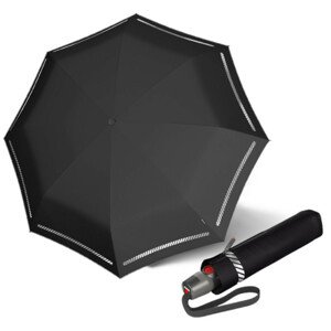 KNIRPS T.200 REFLECTIVE BLACK - elegantní plně automatický deštník