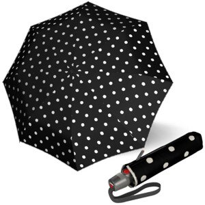 KNIRPS T.200 DOT ART BLACK - elegantní dámský plně automatický deštník
