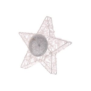 Svícen ve tvaru 3D- hvězdy, bílý. LBA019-B