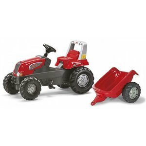 Hračka Rolly Toys Šlapací traktor Junior s vlečkou červený akční