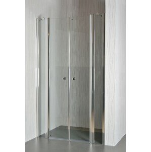 Dvoukřídlé sprchové dveře do niky SALOON F 12 grape sklo 132 -137 x 195 cm