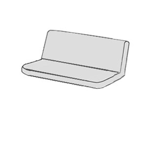 SPOT 2910 - polstr na houpačku 170 cm (Polstr na houpačku na zakázku: Sedák a opěrka vcelku)