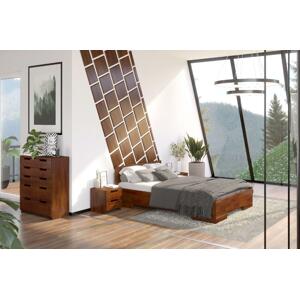 Dřevěná postel Skandica SPECTRUM Maxi & Long, delší o 20cm, borovice (Rozměr: 90x220 cm, Barva: Ořech)