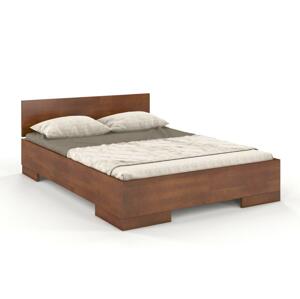 Dřevěná postel s úložným prostorem Skandica SPECTRUM Maxi & ST, buk (Barva: Ořech, Rozměr: 140x200 cm)