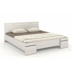 Dřevěná postel Skandica SPARTA Maxi, borovice (Rozměr: 200x200 cm, Barva: Bílá)