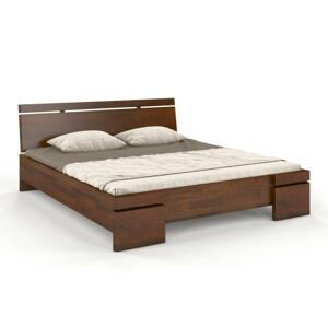 Dřevěná postel s úložným prostorem Skandica SPARTA Maxi & ST, borovice (Barva: Ořech, Rozměr: 140x200 cm)