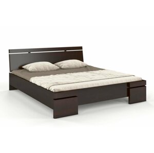 Dřevěná postel s úložným prostorem Skandica SPARTA Maxi & ST, borovice (Barva: Palisander, Rozměr: 160x200 cm)