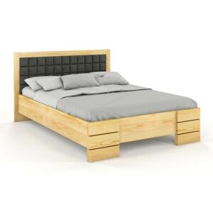 Čalouněná postel GOTLAND High BC Long, delší o 20cm, borovice (Barva dřeva: Přirodní, Barva látky: Casablanca 2301, Rozměr: 200x220 cm)