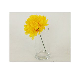 Chryzantéma. Květina umělá vazbová na drátě. Cena za 1ks (balení 12ks polybag) LS046D-YEL, sada 12 ks