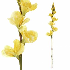 Gladiola, barva žlutá. Květina umělá. KT7300-YEL