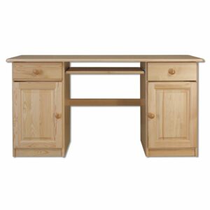 Psací stůl BR101, 145x75x55, borovice (Barva dřeva: Přírodní (lakovaná))