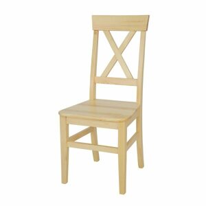 Dřevěná jídelní židle KT107, borovice (Barva dřeva: Surová (bez moření))