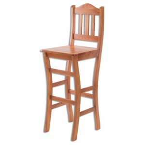 Dřevěná barová židle KT111, v83, borovice (Barva dřeva: Dub)