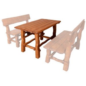 Zahradní stůl MO211,120x75x75, olše, lakovaný (Barva dřeva: Bezbarvý lak)