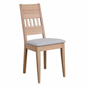 Čalouněná jídelní židle KT174, buk (Barva dřeva: Bělená, Potah: Toptextil)