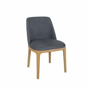 Čalouněná jídelní židle KT187, buk (Barva dřeva: Bělená)