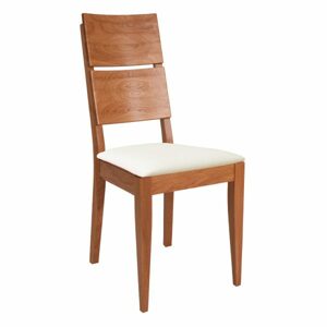 Čalouněná jídelní židle KT373, dub (Potah: Ekokůže, Barva dřeva: Bělená)