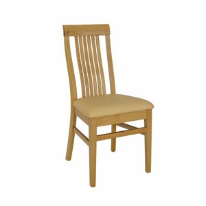 Čalouněná jídelní židle KT379, dub (Barva dřeva: Surová (bez moření), Potah: Ekokůže)
