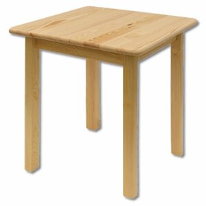 Jídelní stůl ST108, 60x75x60, borovice (Délka: 60, Barva dřeva: Surová (bez moření))