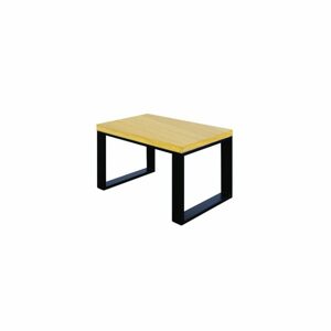 Konferenční stůl ST374, 120x45x80, dub/kov (Délka: 80, Deska stolu: 2-5, Barva dřeva: Surová (bez moření))