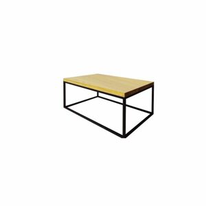 Konferenční stůl ST375, 100x45x70, dub/kov (Délka: 70, Deska stolu: 2-5, Barva dřeva: Surová (bez moření))