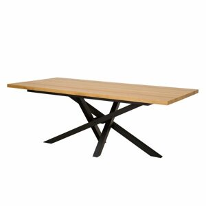 Jídelní stůl ST377, 200x75x100, dub/kov (Délka: 100, Barva dřeva: Dark)