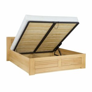 Dřevěná postel LK212 BOX, 120x200, dub (Barva dřeva: Bělená)