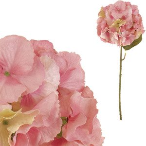 Hortenzie, barva růžová. Květina umělá. KUM3248, sada 24 ks