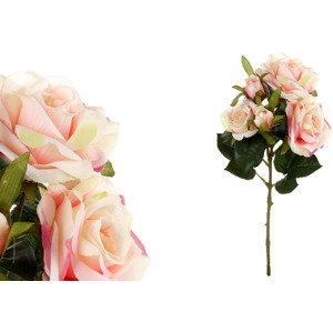 Růže puget, barva růžová. Květina umělá. SG5704, sada 12 ks