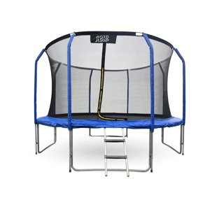 Premium Modrá trampolína 400 cm s vnitřní ochrannou sítí + žebřík - Inside