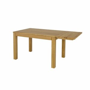 Jídelní rozkládací stůl ST302, 120x(75/77)x80, dub (Výška: 77, Délka: 80, Deska stolu: 4, Křídlo: 2 křídla 90 cm, Barva dřeva: Bělená, Hrana stolu: S3