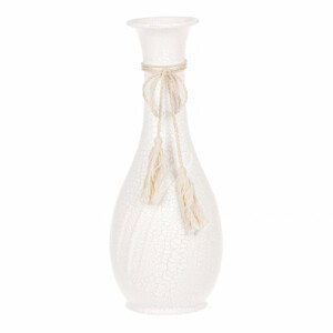Váza keramická na suché květiny, barva bílá TD-92245C