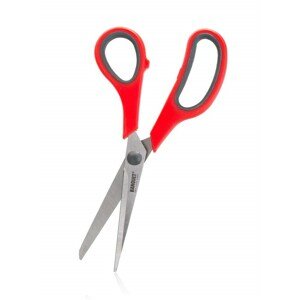 Nůžky pro domácnost protiskluzové CULINARIA 19,5 cm, červená