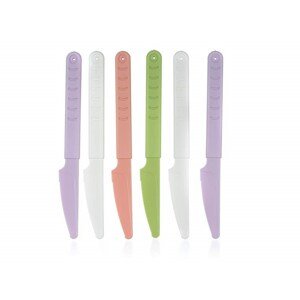 Sada plastových nožů CANDY 18,5 cm, 6 ks, mix barev