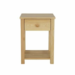 Noční stolek SN123, 40x55x36, borovice (Barva dřeva: Přírodní (lakovaná))