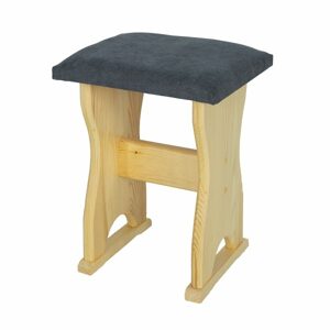 Čalouněná stolička NR115, v45, borovice (Potah: T18, Barva dřeva: Přírodní (lakovaná))