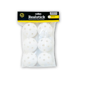 Florbalové balónky Realstick (3ks) IFF Certified (Barva: Bílá)