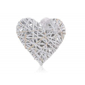 Dekorativní srdce 28 x 28 cm, bílé