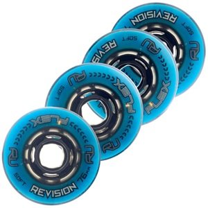 Kolečka Revision Flex Soft Indoor Blue/Black (1ks) (Tvrdost: 76A, Velikost koleček: 80mm)
