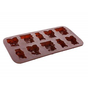 Formičky na čokoládu silikonové CULINARIA Brown 20,4 x 10,5 cm, zvířátka