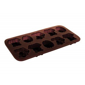Formičky na čokoládu silikonové CULINARIA Brown 20,3 x 10,6 cm, zvířátka