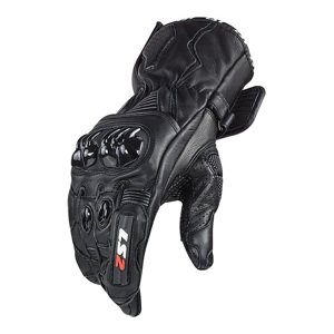 Moto rukavice LS2 Swift Racing Black (Velikost: M, Barva: černá)
