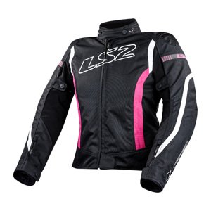 Dámská moto bunda LS2 Gate Black Pink (Velikost: S, Barva: černá/růžová)