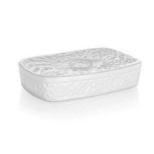 Miska na mýdlo keramická 14 x 9 x 3 cm, bílá