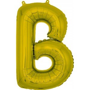 Balónek nafukovací foliový písmeno B, MY PARTY, výška 30 cm