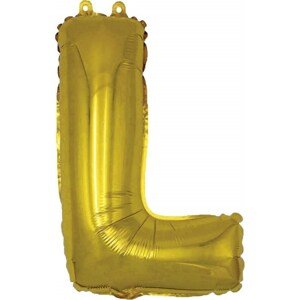 Balónek nafukovací foliový písmeno L, MY PARTY, výška 30 cm