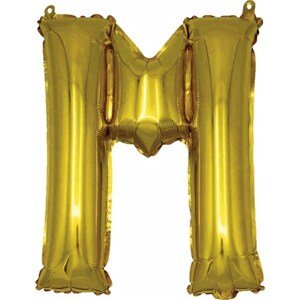 Balónek nafukovací foliový písmeno M, MY PARTY, výška 30 cm