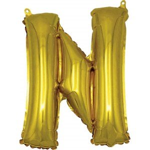 Balónek nafukovací foliový písmeno N, MY PARTY, výška 30 cm
